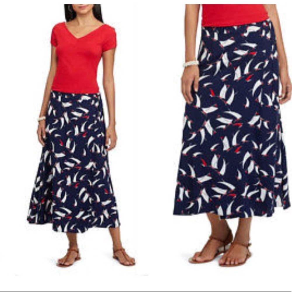 Chaps sailboat wrap skirt nautical